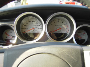 The speedometer goes to 180, making the legal portion acute.