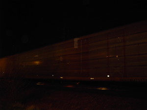 I tried chasing the train in case it had to stop, but it was too fast for me.